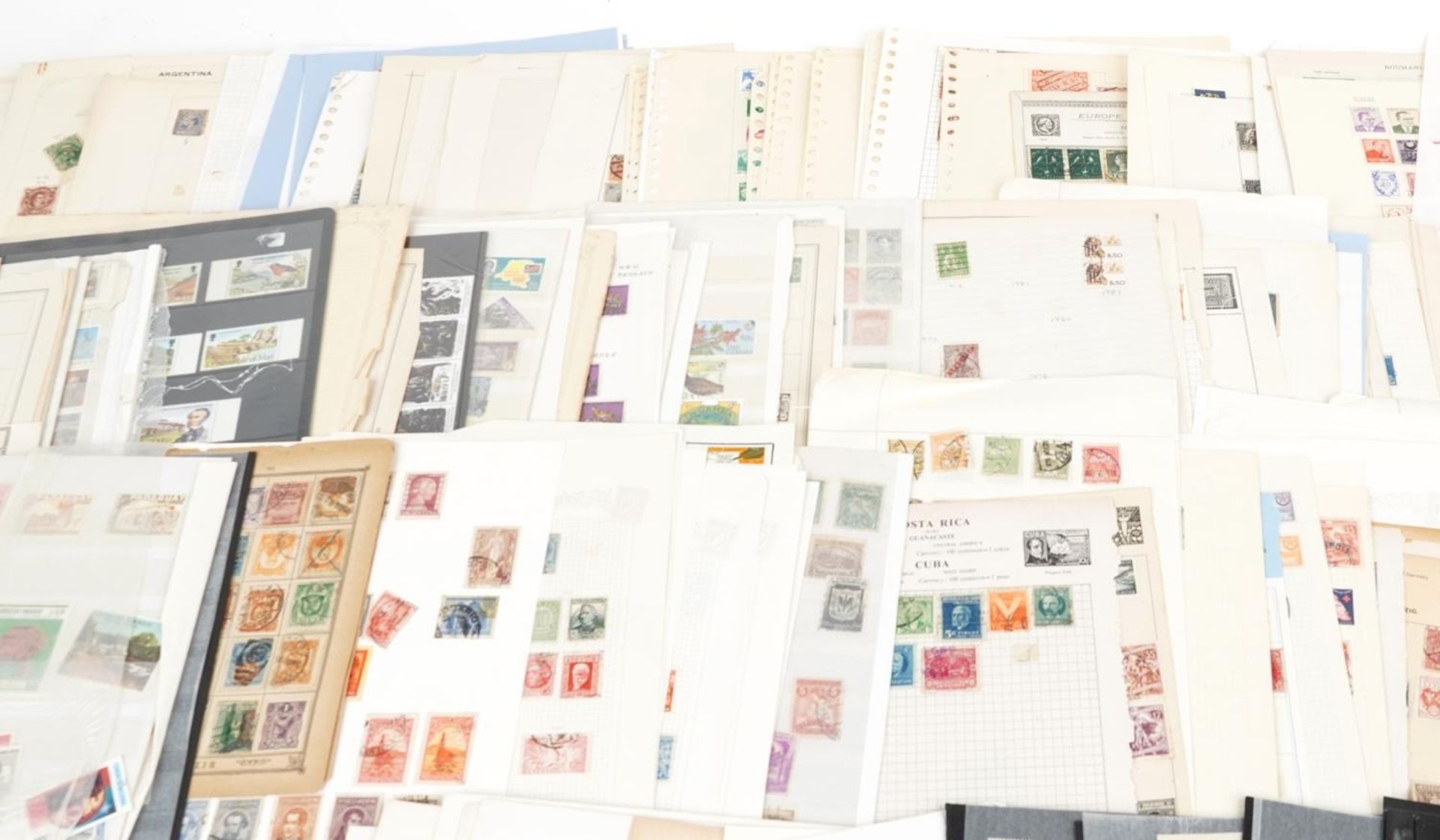 Large collection of antique and later British and world stamps, predominantly arranged on sheets - Image 3 of 7