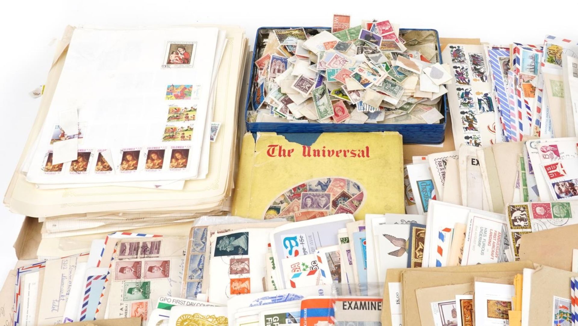 Extensive collection of British and world stamps, covers and postal history, some arranged on sheets - Image 2 of 9