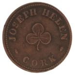 Irish one farthing token, Joseph Helen Cork
