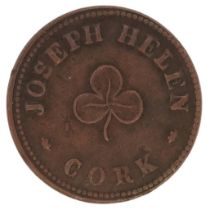 Irish one farthing token, Joseph Helen Cork