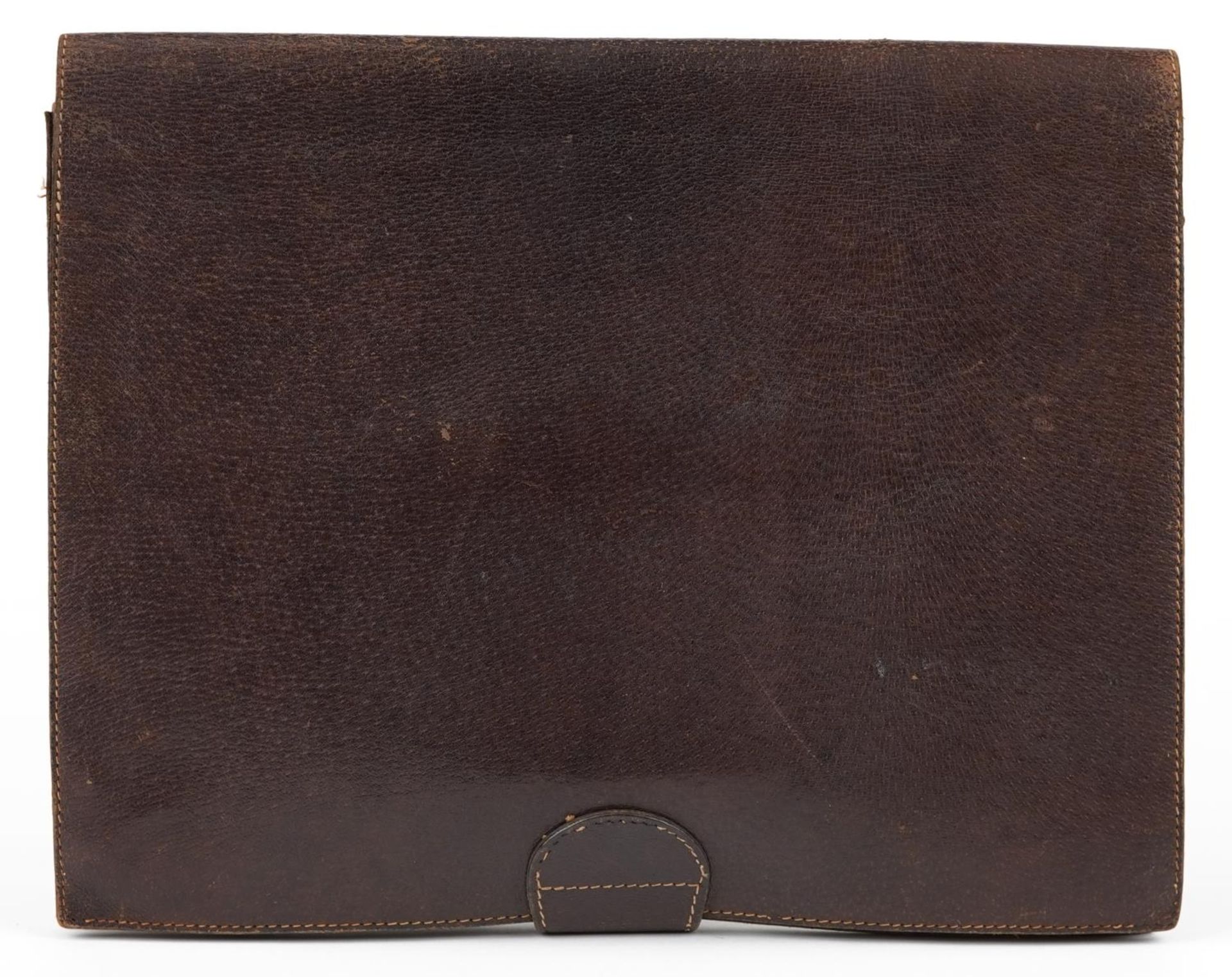 Vintage gentlemen's Gucci brown leather document wallet, 33cm wide PROVENANCE: Purchased by the - Bild 4 aus 4