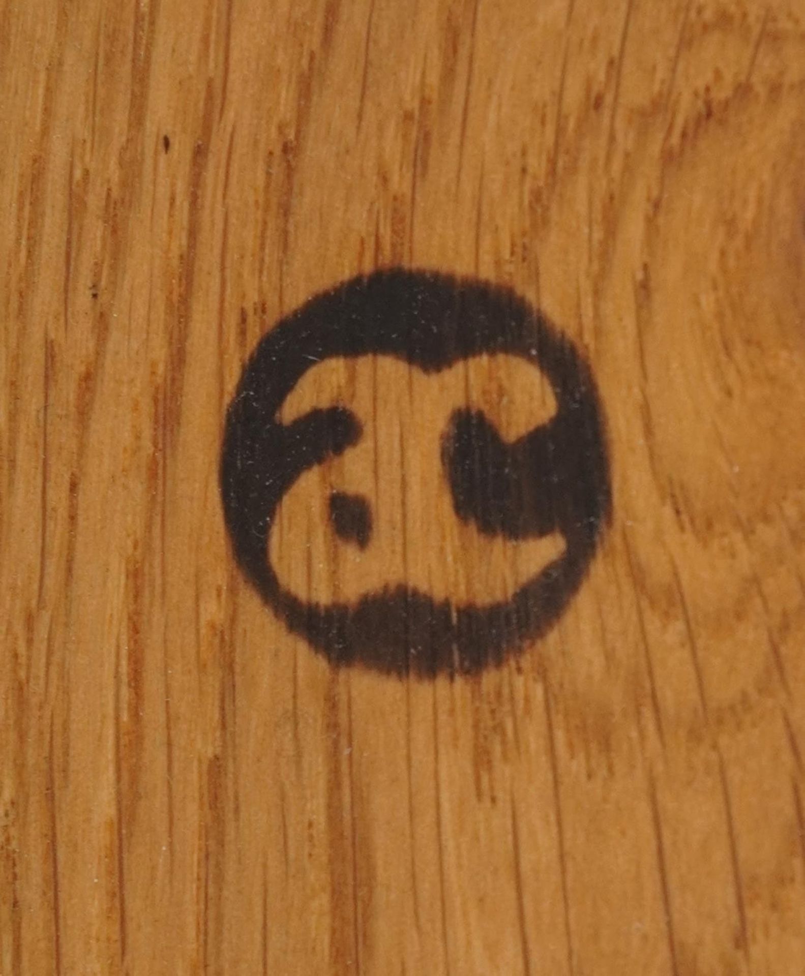 Pair of contemporary half painted light oak breakfast stools, AC stamp to the undersides, 65cm high - Image 4 of 4