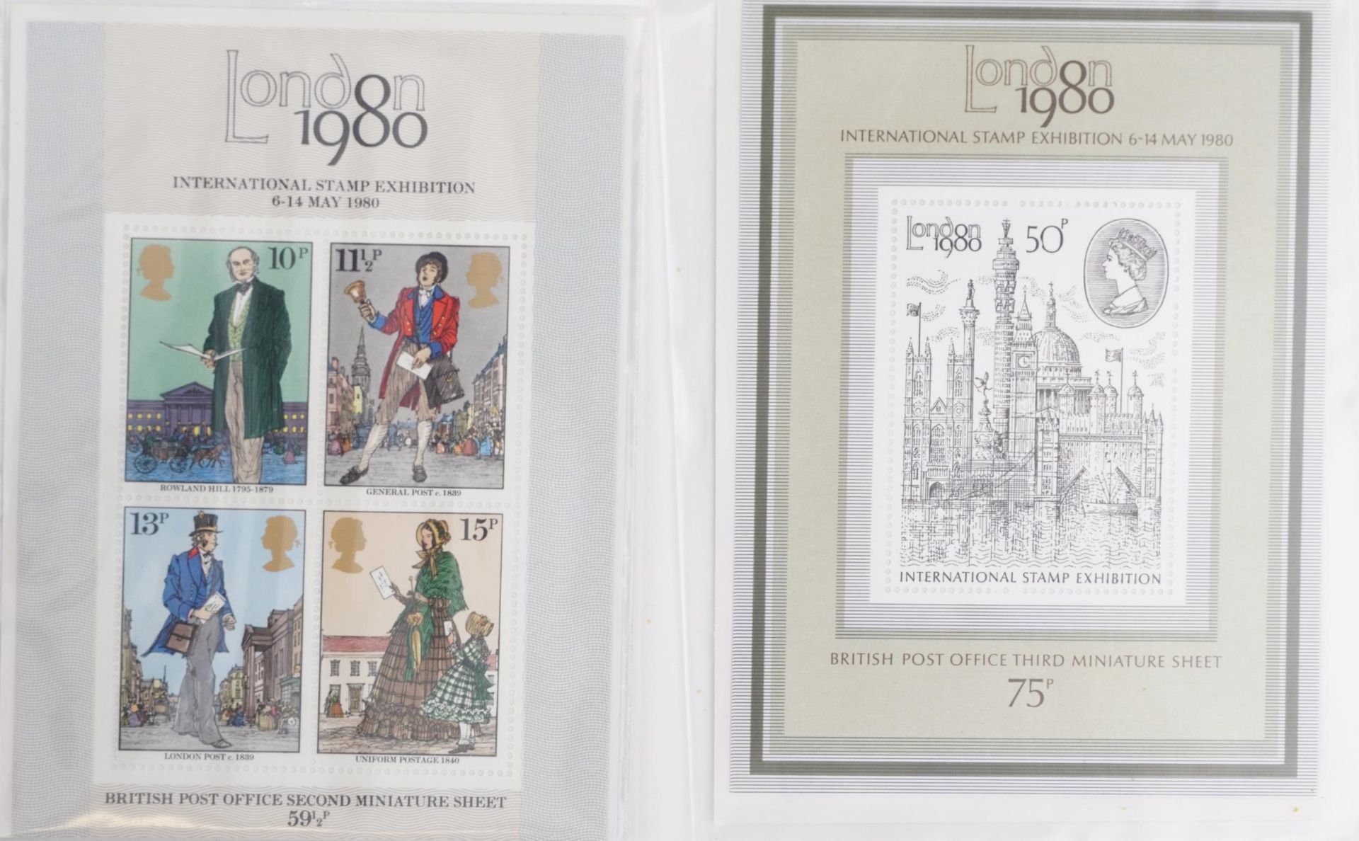 Extensive collection of London 1900 British Post Office second and third miniature sheets, face - Image 7 of 7