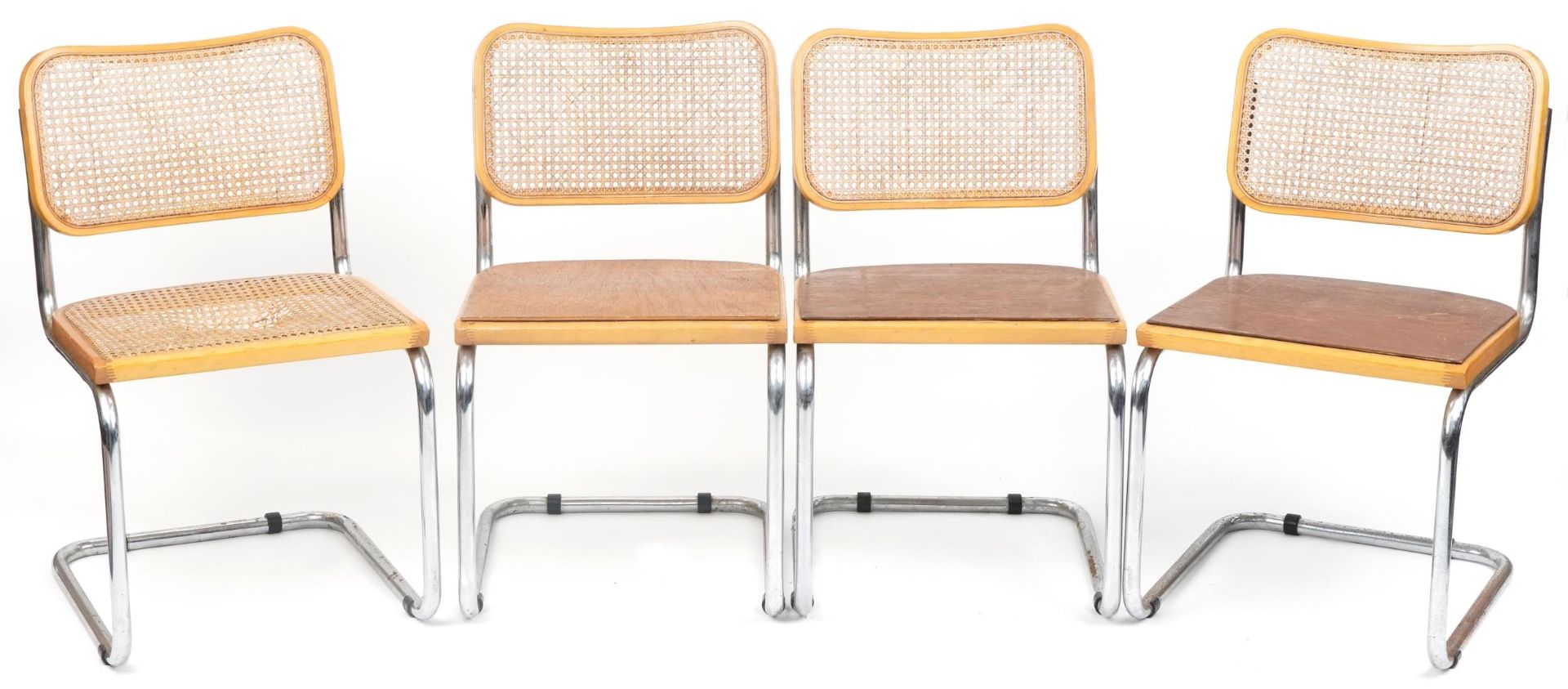 Four mid century Italian B32 Cesca Chairs, each 79 high