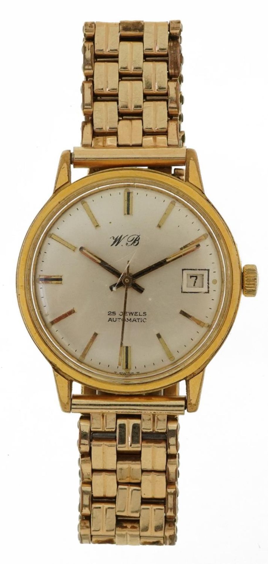 Gentlemen's automatic wristwatch having silvered dial with date aperture and monogrammed W B, the - Bild 2 aus 5