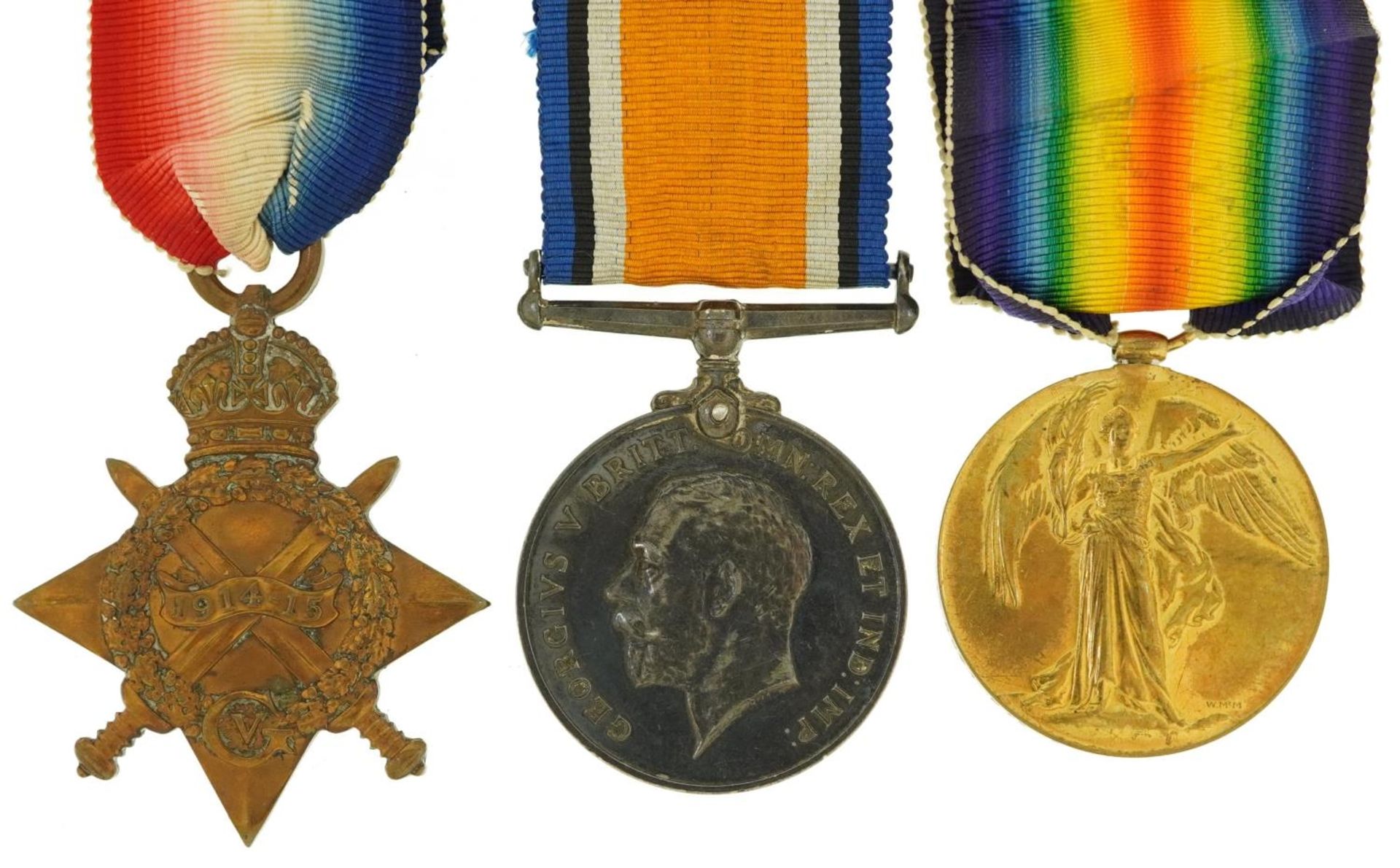 British military World War I trio awarded to 8971PTE.A.B.SMITH.A.S.C.