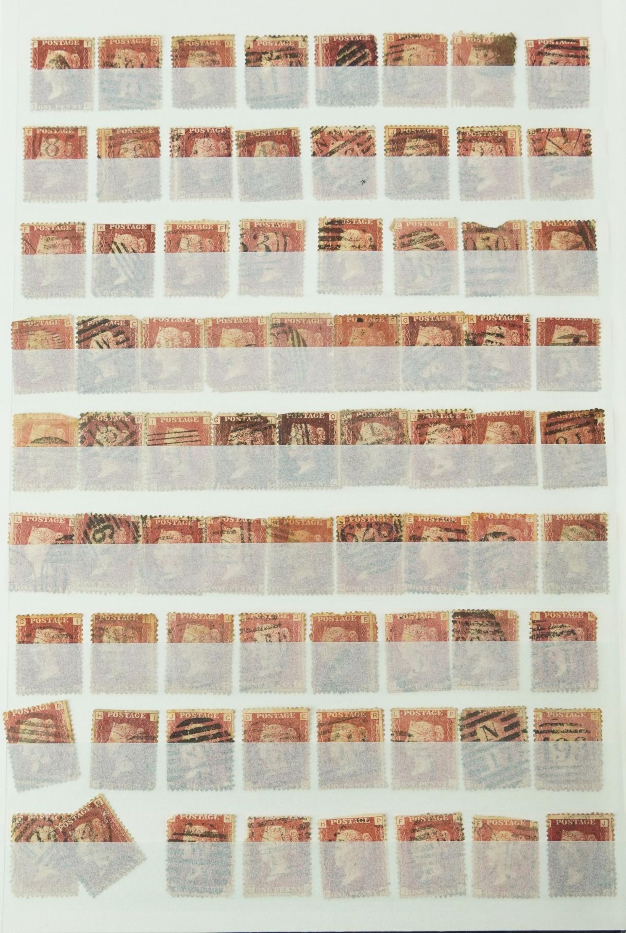 Victorian and later British stamps and postal history arranged in a stock book including Penny Reds, - Bild 2 aus 17