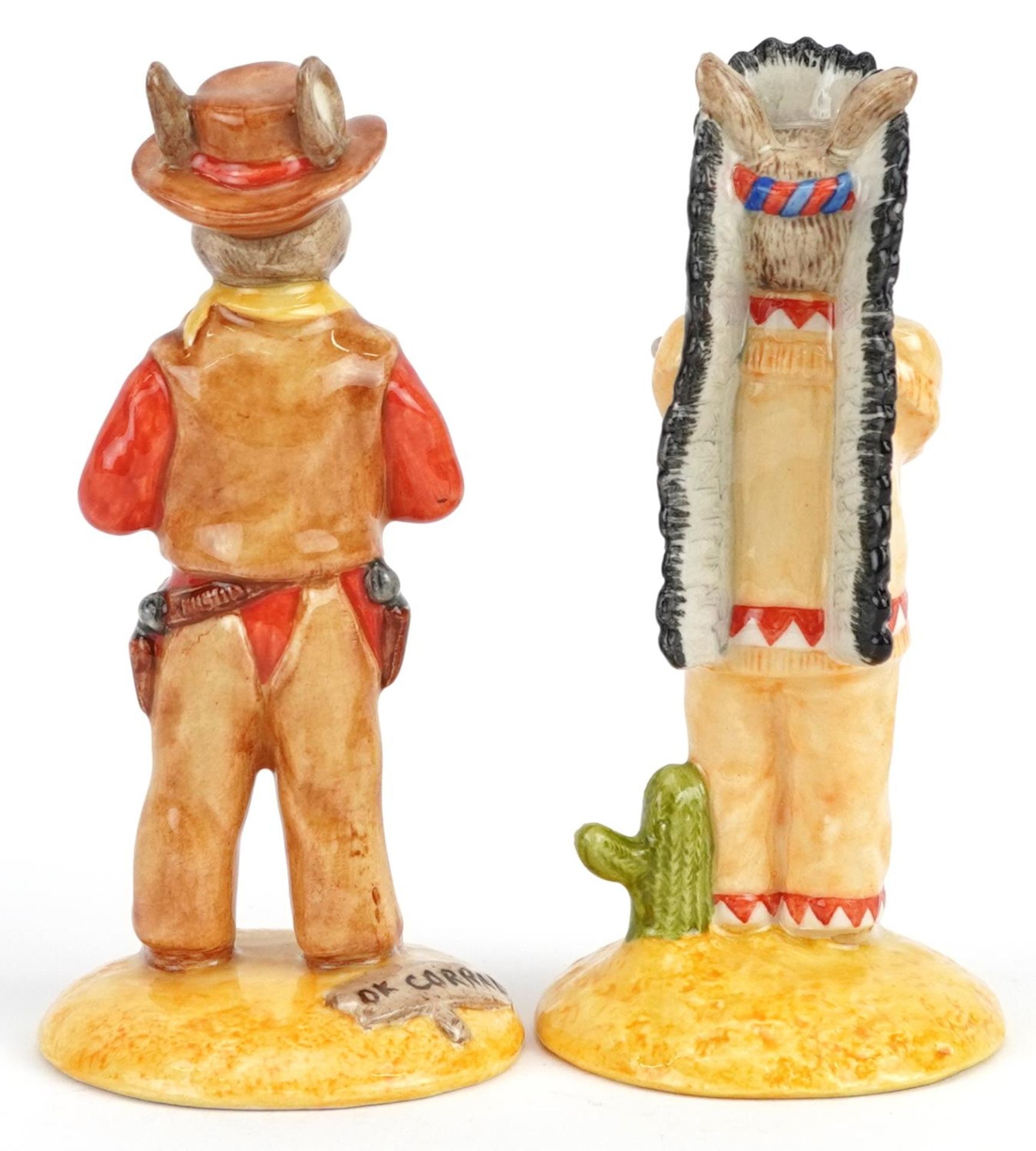 Pair of Royal Doulton Bunnykins figures comprising Indian Bunnykins DB202 and Cowboy Bunnykins - Bild 2 aus 3