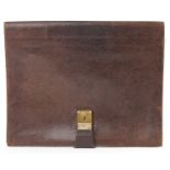 Vintage gentlemen's Gucci brown leather document wallet, 33cm wide PROVENANCE: Purchased by the