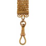 9ct gold mesh link watch chain with dog clip clasp housed in a Deltacour Chatham Goldsmith
