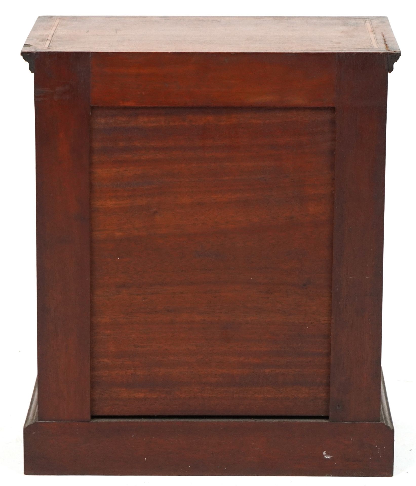 Early 20th century inlaid mahogany apprentice chest fitted with an arrangement of six drawers, - Image 4 of 4