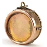 9ct gold charm in the form of a drum, 1.3cm high, 1.6g