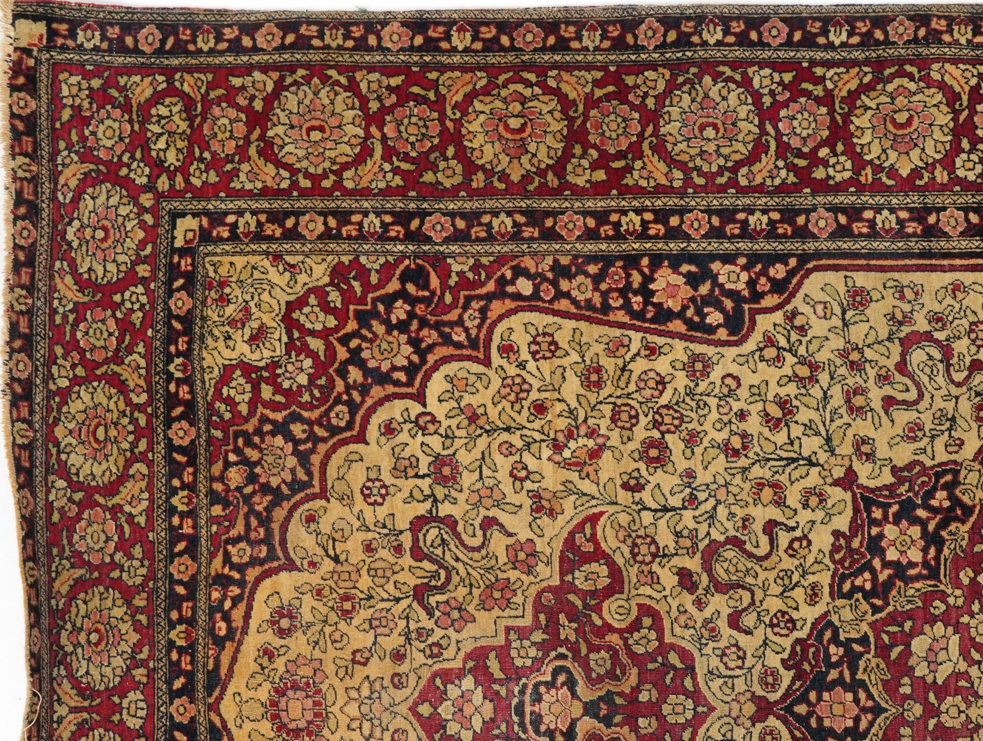 Rectangular Persian red ground rug having and allover repeat floral design, 227cm x 141cm - Image 2 of 6