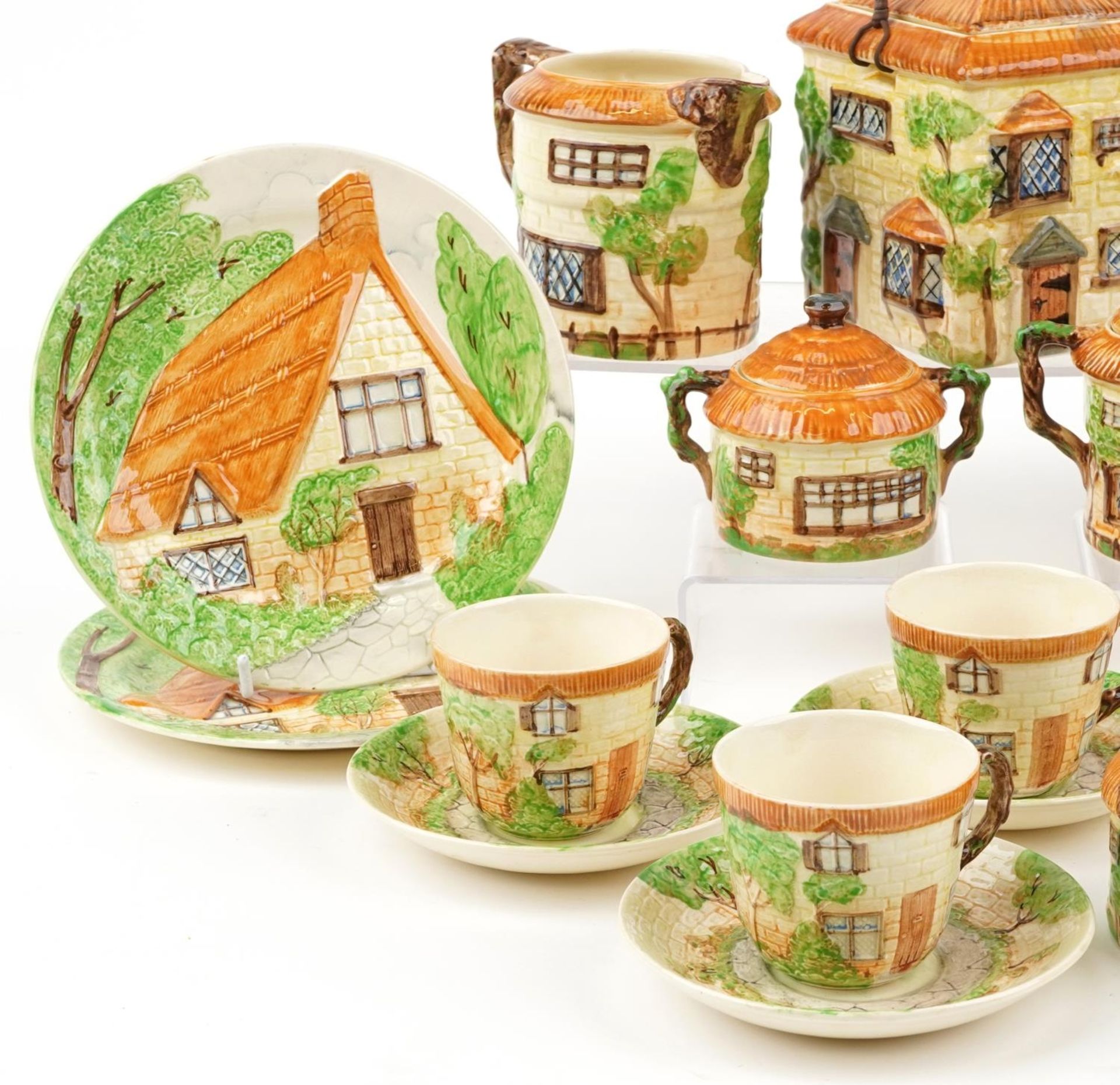 Beswick Cottage Ware including a six place tea service and biscuit barrel with cover, the largest - Bild 2 aus 4