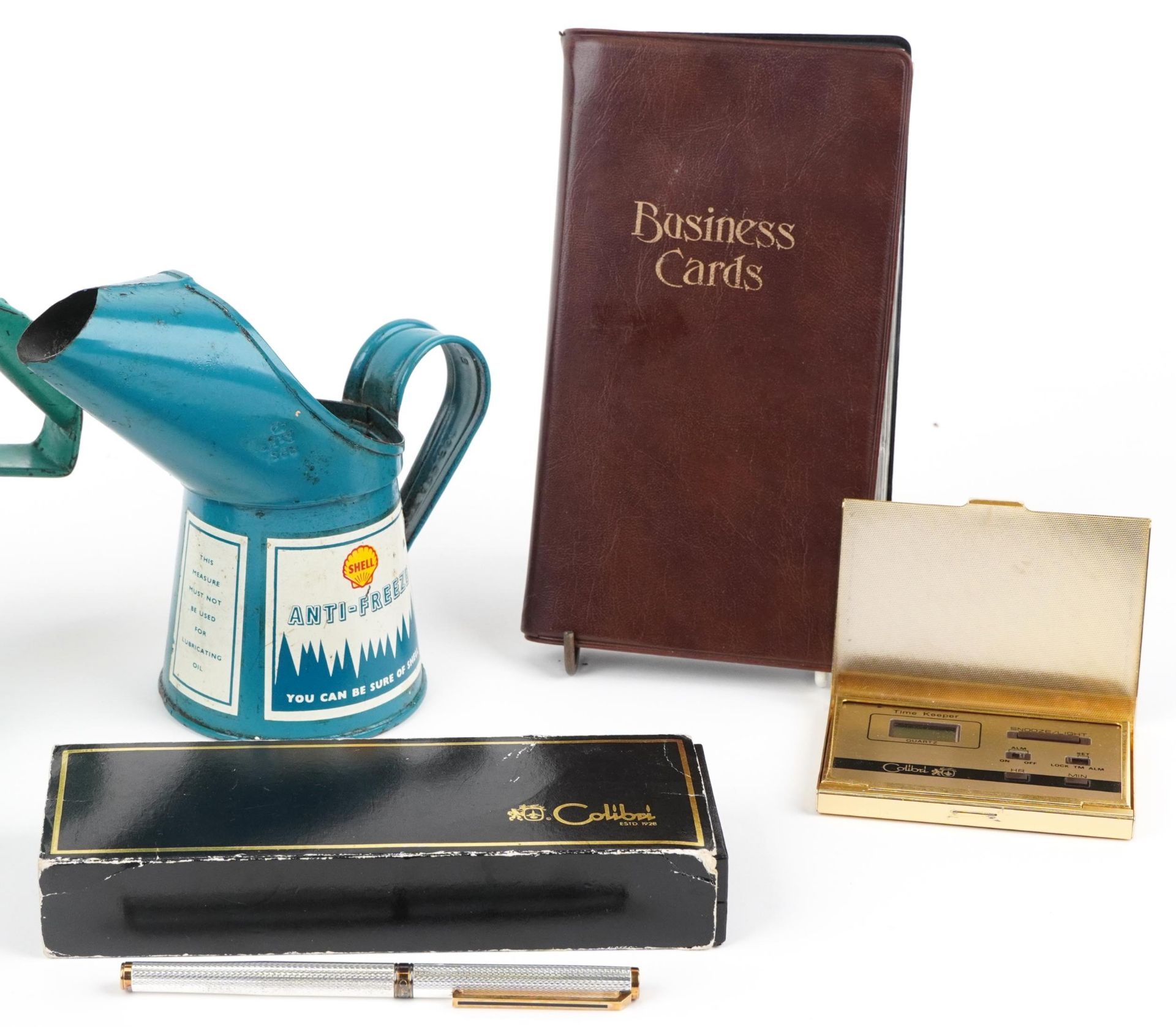 Sundry items including automobilia interest oil cans and Parker fountain pen with 14k gold nib - Image 3 of 8