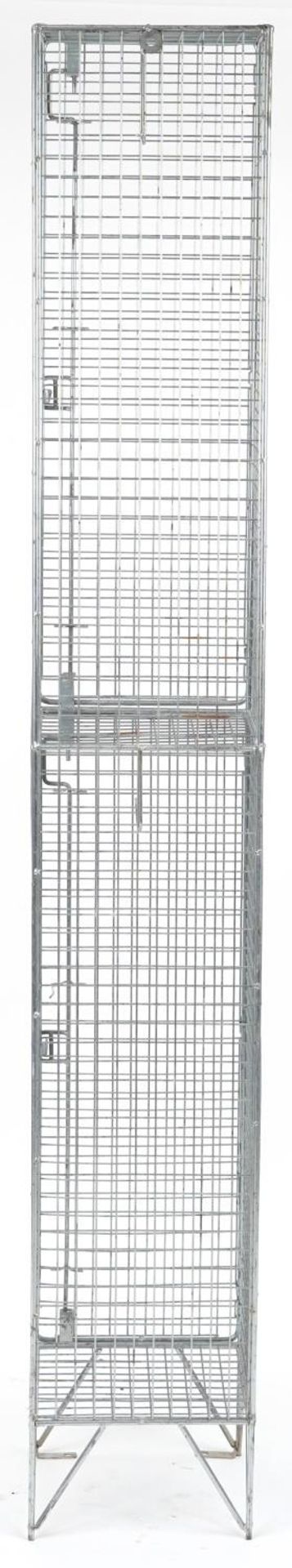 Industrial steel wire cage, 198cm H x 31cm W x 31cm D - Image 3 of 3