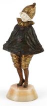 Dimitri Haralamb Chiparus, French Art Deco partially gilt patinated bronze statuette of a young