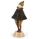 Dimitri Haralamb Chiparus, French Art Deco partially gilt patinated bronze statuette of a young