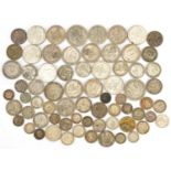 British pre decimal, pre 1947 coinage including half crowns and two shillings, 400g