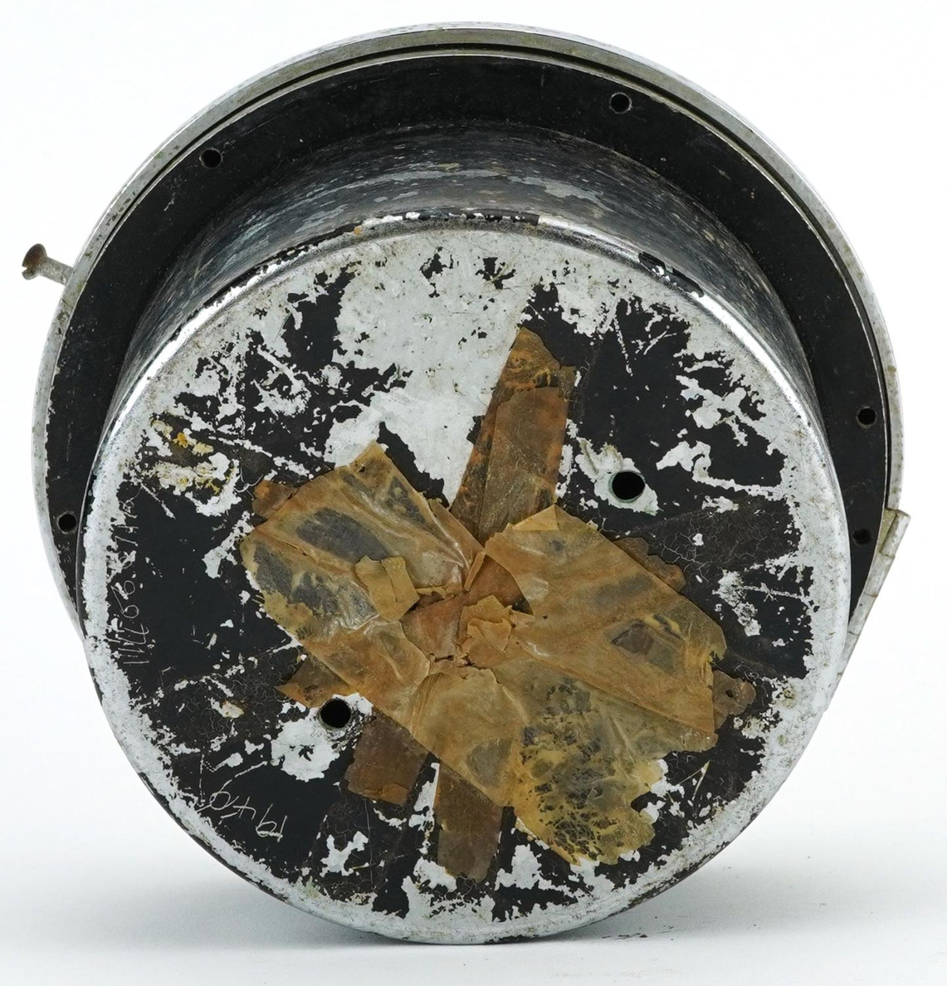 Early 20th century chrome plated ship's design clock with circular dial having Arabic numerals, 15cm - Image 2 of 4