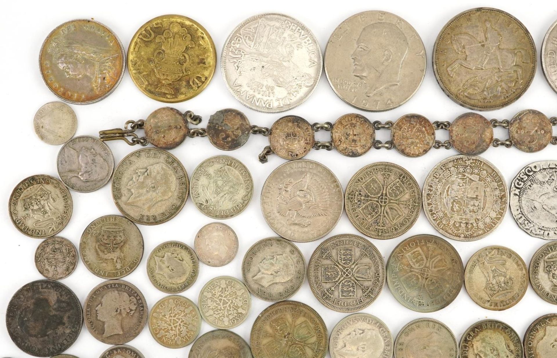 Collection of antique and later British and world coinage including pre 1947 examples, 440g - Bild 2 aus 5