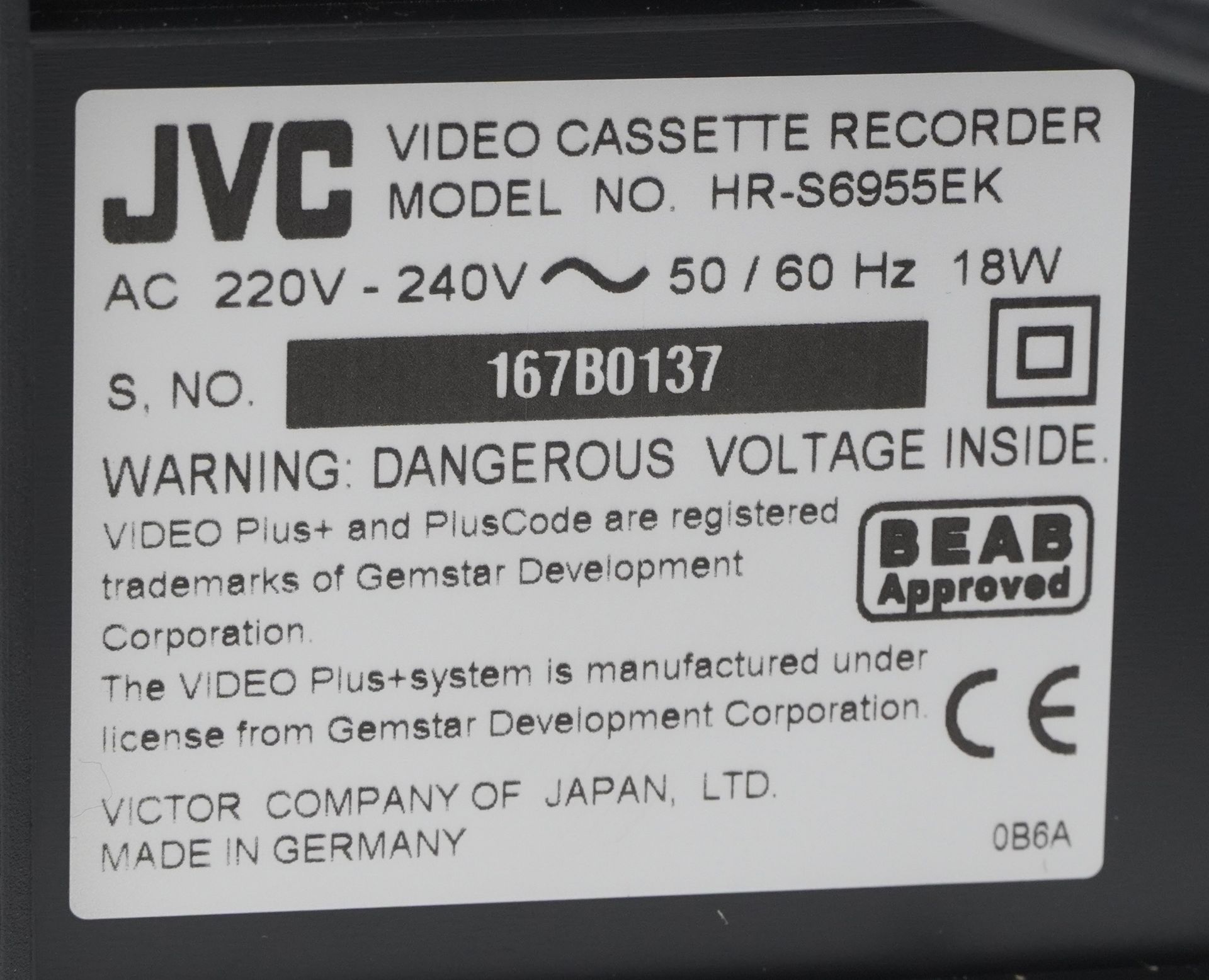 As new JVC video cassette recorder with box, model HR-S6955UK - Bild 4 aus 4