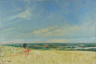 Malcolm Ludvigsen 2009 - Near Thixendale, oil on canvas, unframed, 91.5cm x 61cm