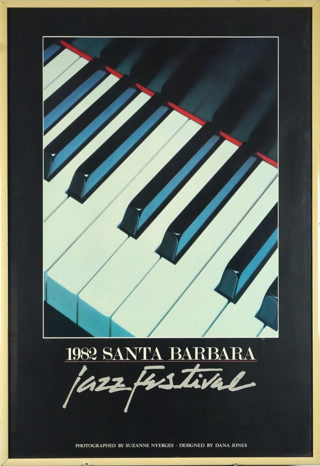 1982 Santa Barbara Jazz Festival poster photographed by Suzanne Nyerges, Designed by Dana Jones, - Image 2 of 3