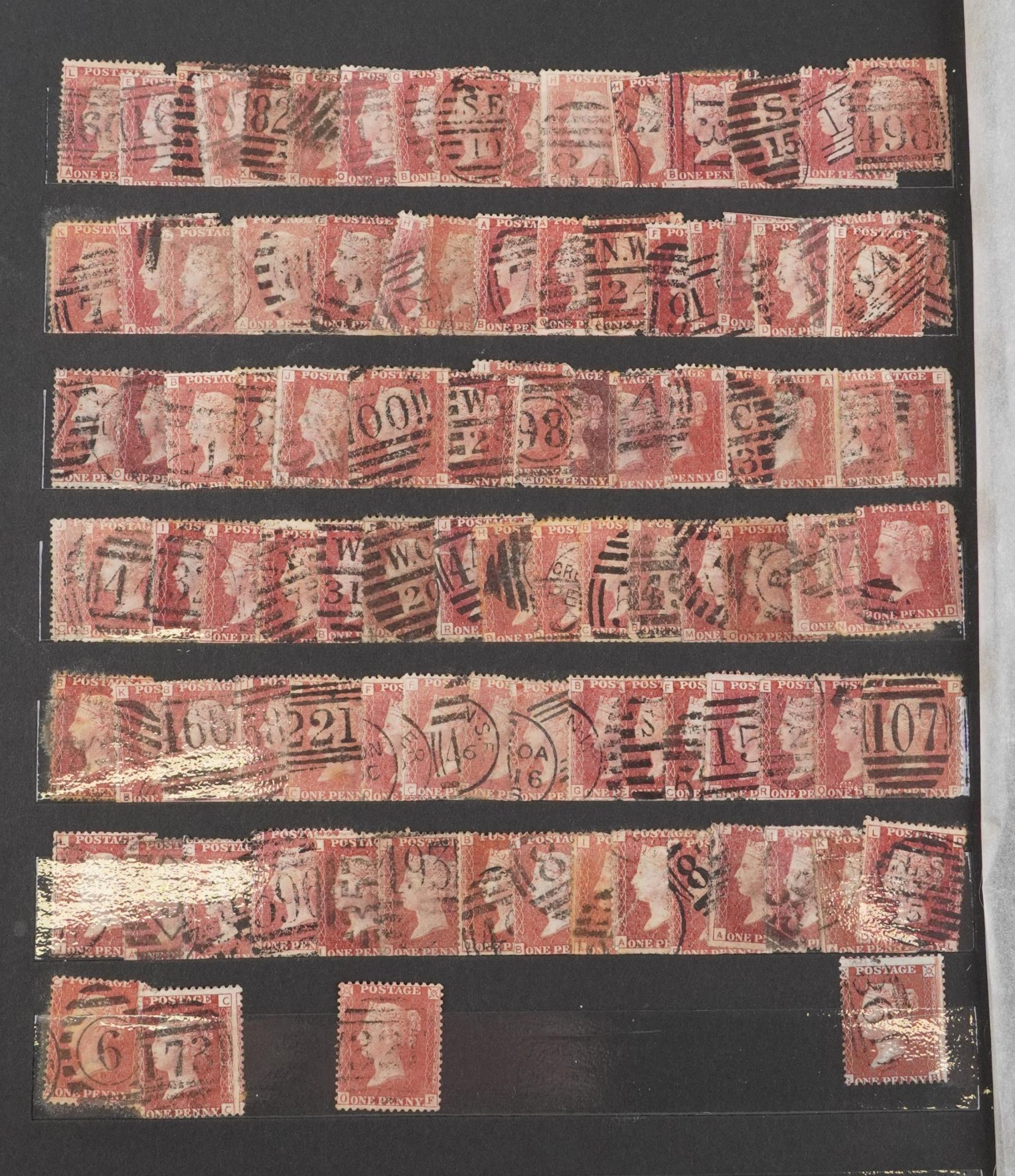 Victorian and later British stamps arranged in a stock book including Two Penny Blue, Penny Reds and - Image 2 of 8