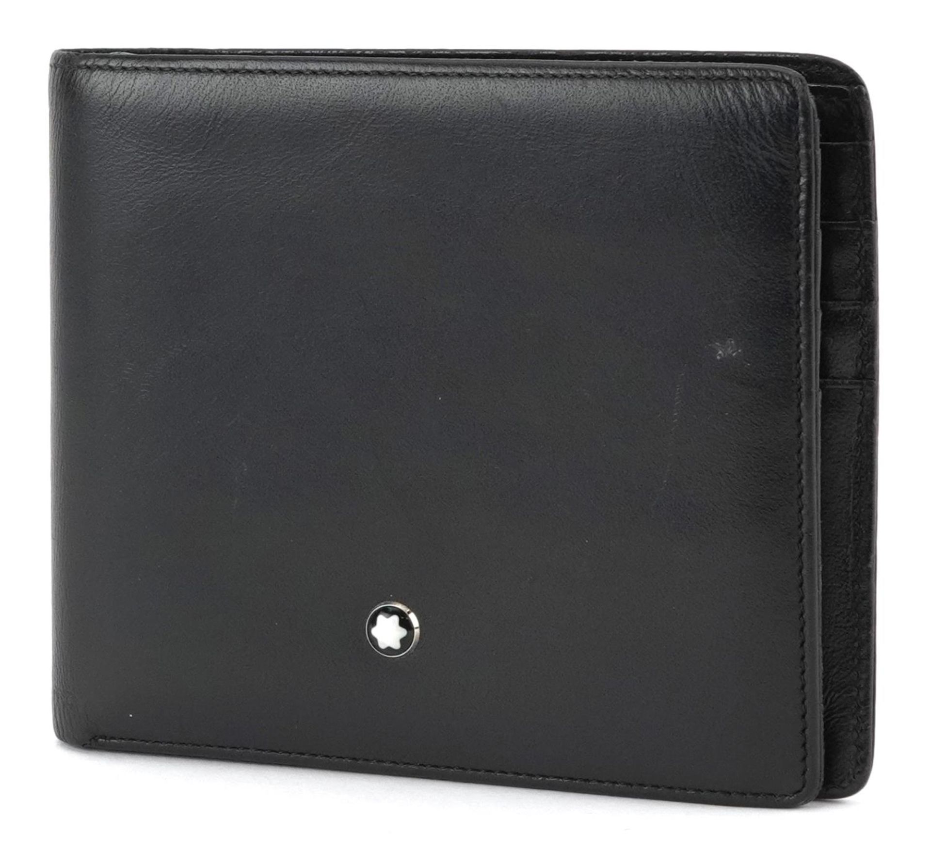 Montblanc, German black leather wallet, 11.5cm x 9.5cm