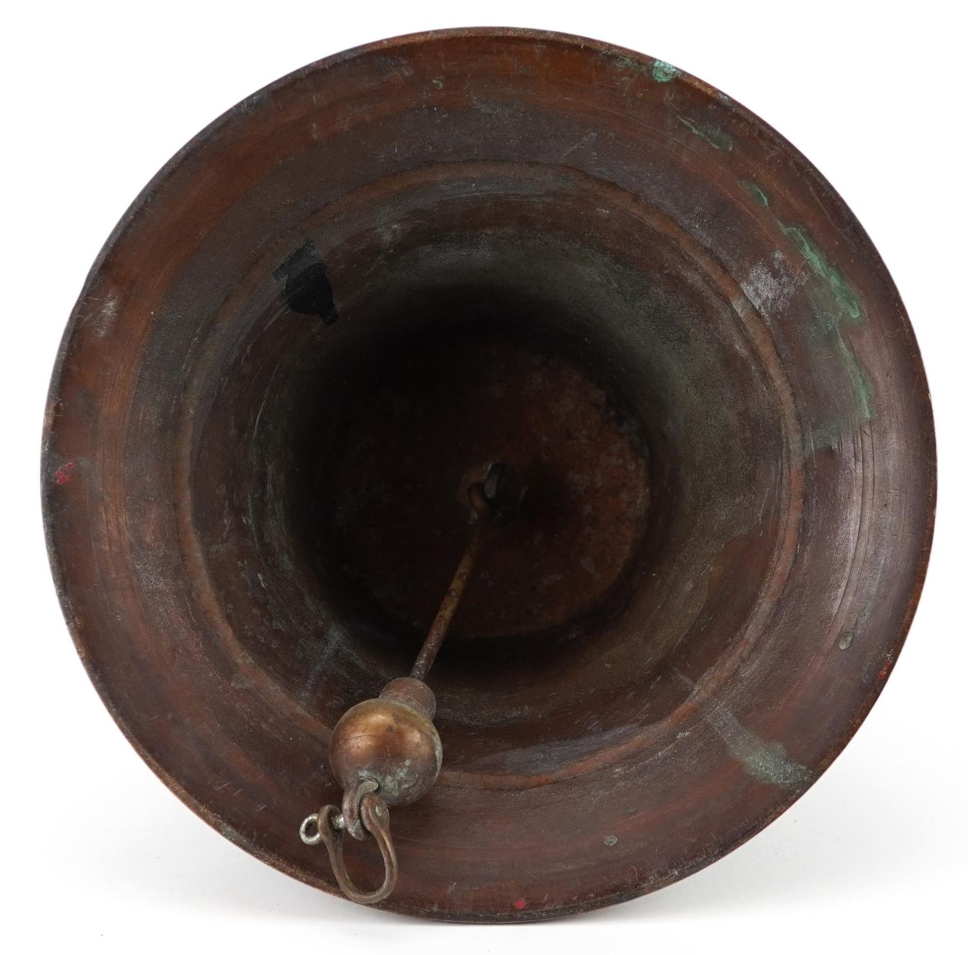 Antique patinated bronze ship's bell, 20.5cm high - Image 3 of 3