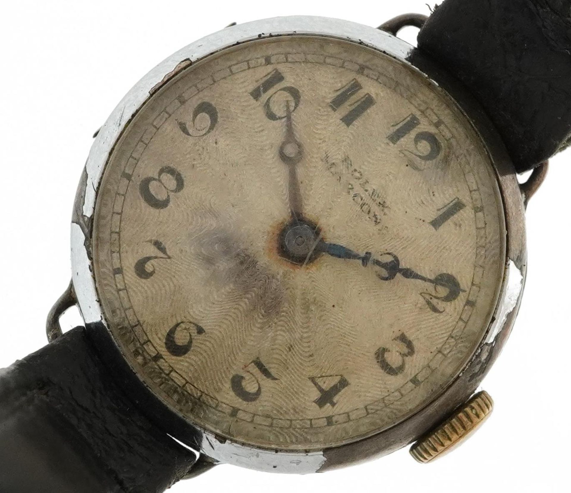 Rolex, Art Deco ladies Rolex Marconi manual wristwatch having silvered dial with Arabic numerals,