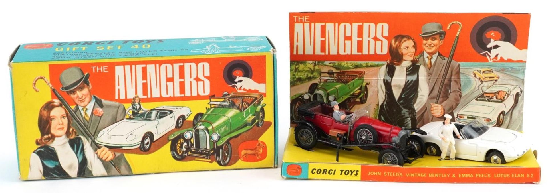 Vintage Corgi Toys diecast Avengers gift set no 40