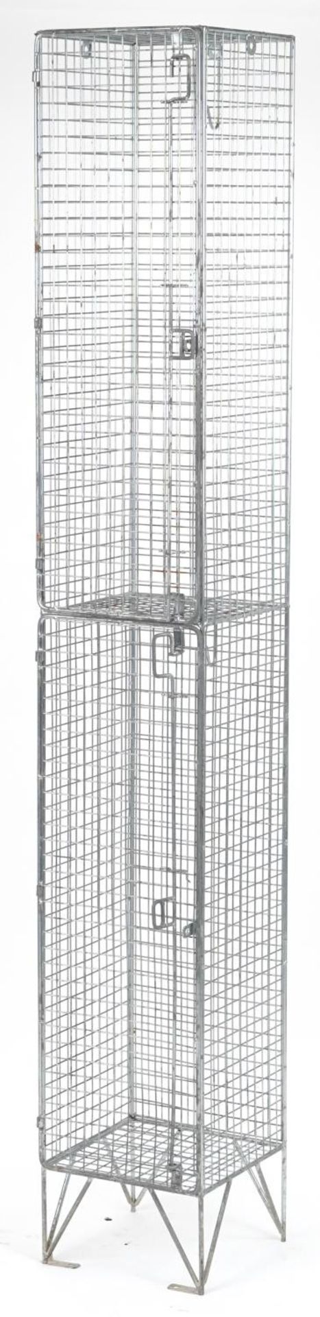 Industrial steel wire cage, 198cm H x 31cm W x 31cm D