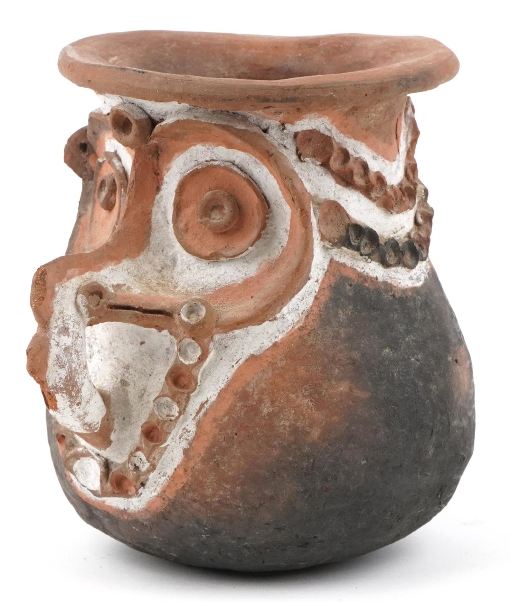 Tribal interest oceanic Aibom Village Sago storage jar from Papua New Guinea, 21cm high