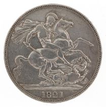 George IV 1821 silver crown, Secundo edge