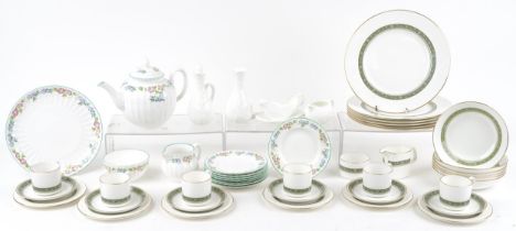 Royal Worcester, Coalport and Royal Doulton teaware comprising patterns English Garden,