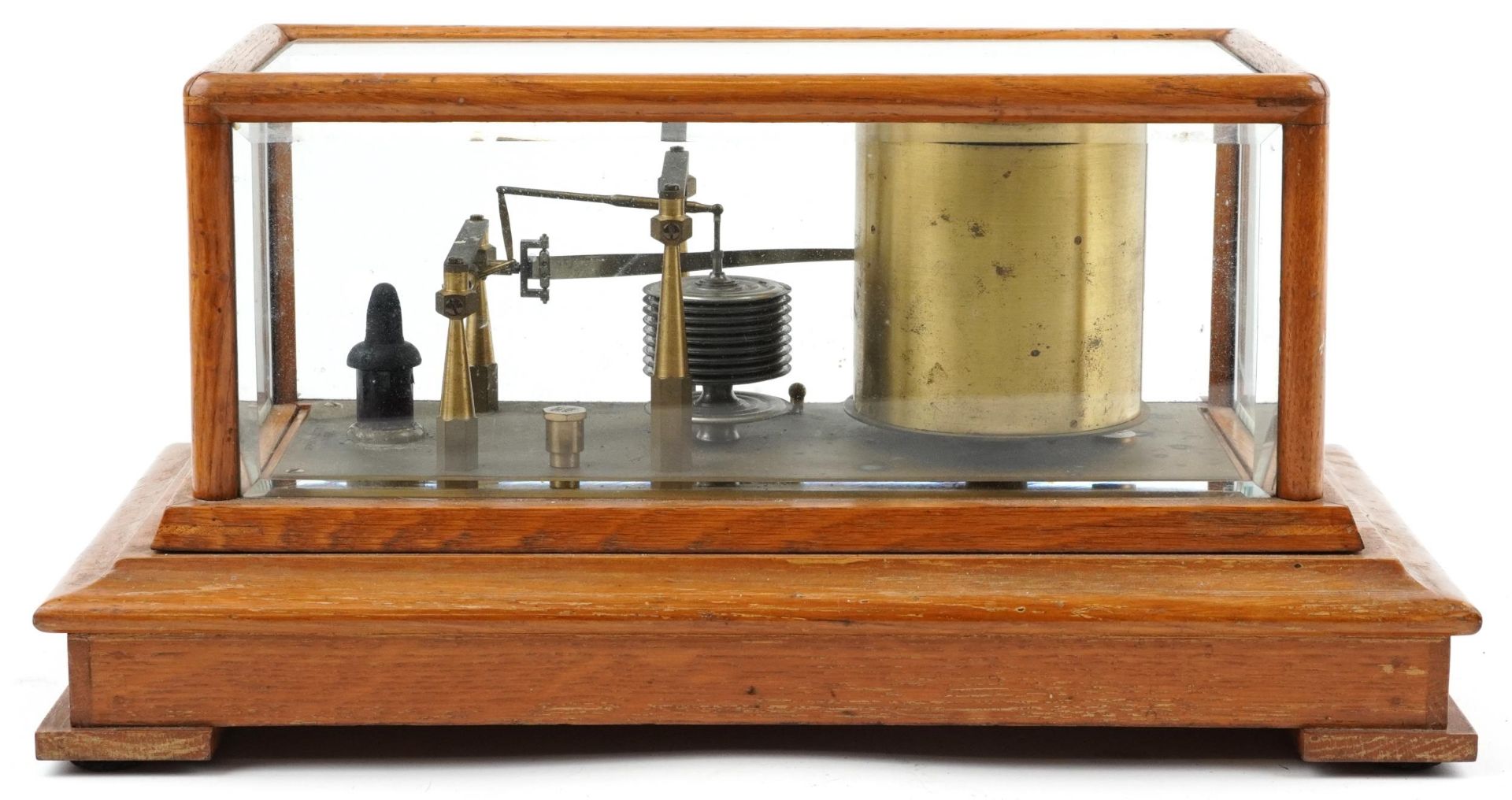 Negretti & Zambra, Victorian oak cased barograph with Regency jewelled movement and various - Image 4 of 6