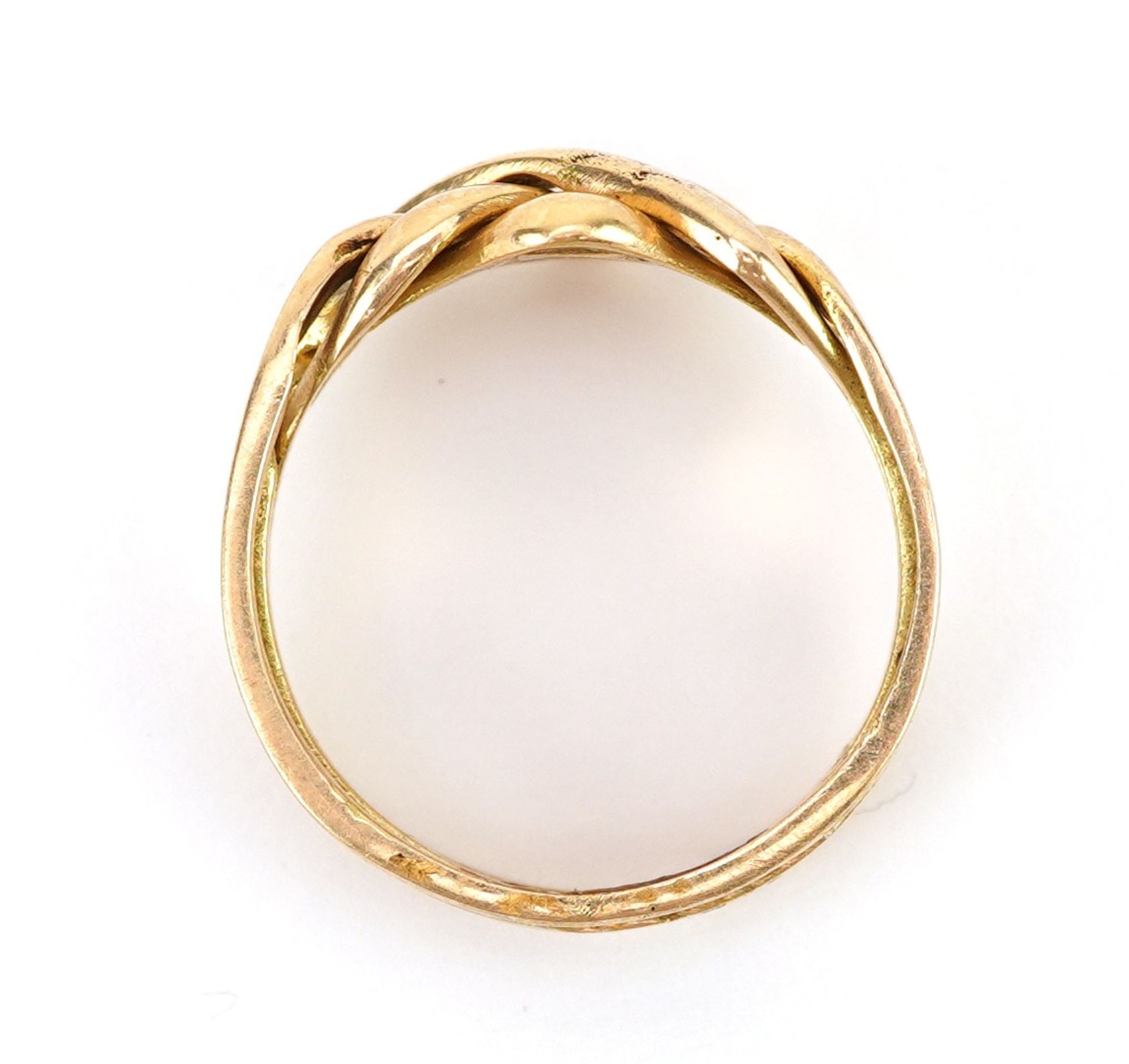 18ct gold four section puzzle ring, size J, 6.0g - Image 4 of 4