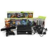 Xbox 360 games console with controller, Xbox Kinect and games including Halo Wars, Assassin's creed,