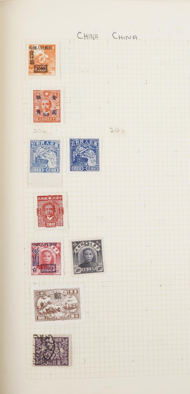 Collection of British and world stamps arranged in two albums including China - Image 2 of 13