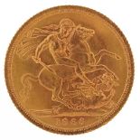 Elizabeth II 1966 gold sovereign