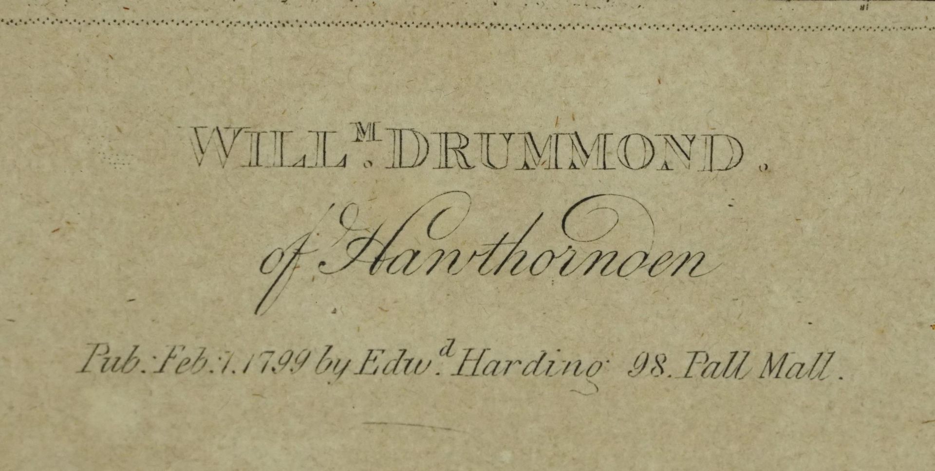 Head and shoulders portrait of Scottish poet and historian William Drummond of Hawthornden, 18th - Bild 3 aus 5