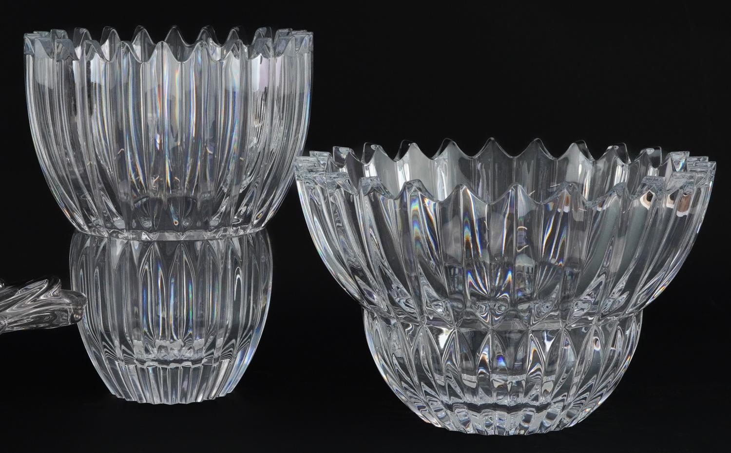Four contemporary art glass vases including two Slovenian examples by Mikasa, the largest 48cm in - Image 3 of 6