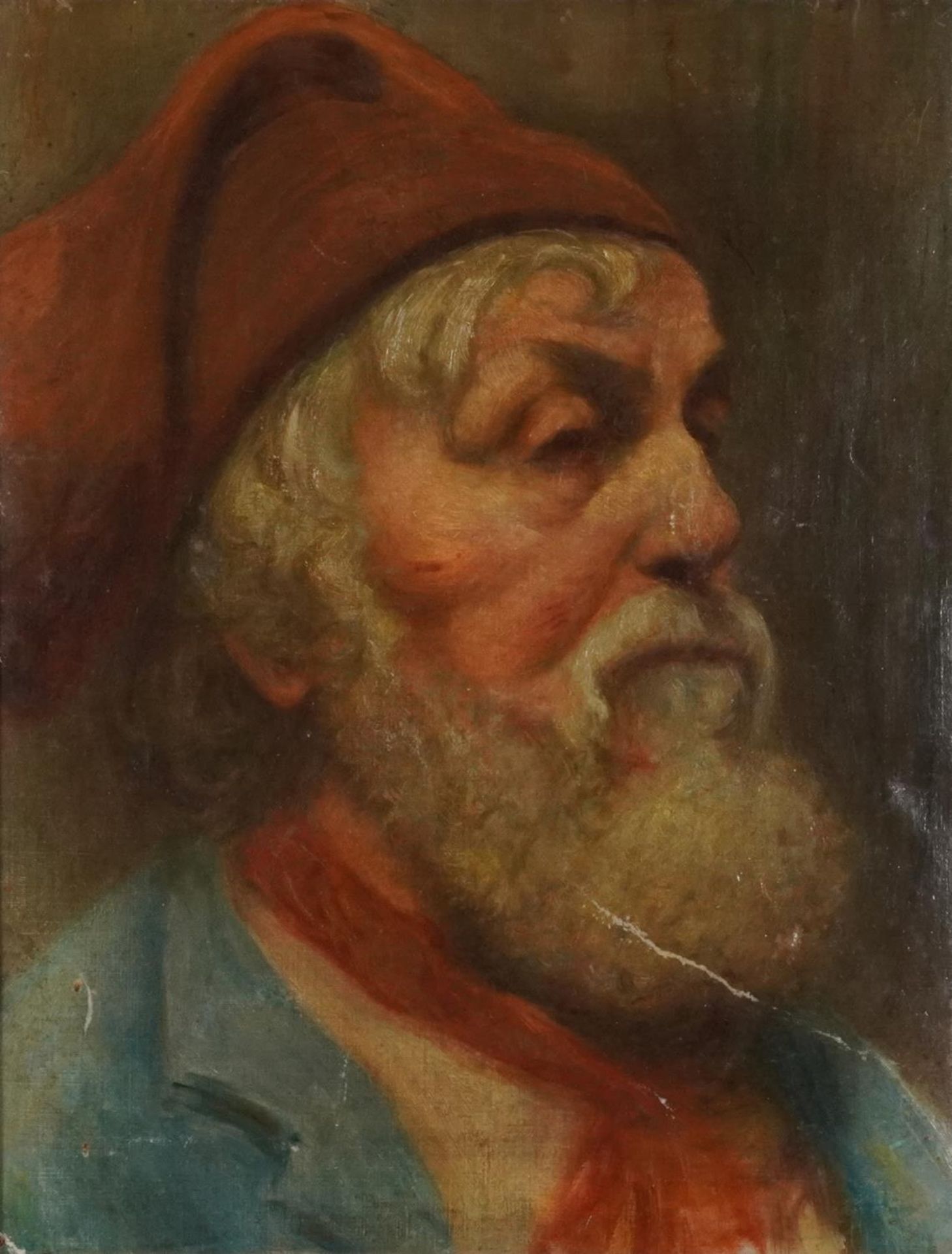 Portrait of a bearded gentleman, 19th century Bavarian school oil on canvas, framed, 44.5cm x 34.5cm