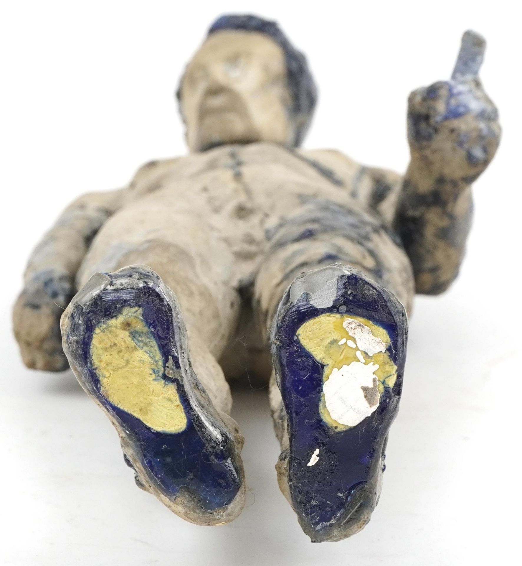 Neil Wilkinson, contemporary Brutalist sculpture with resin of a nude male, Fragmentation, 38.5cm - Image 3 of 3