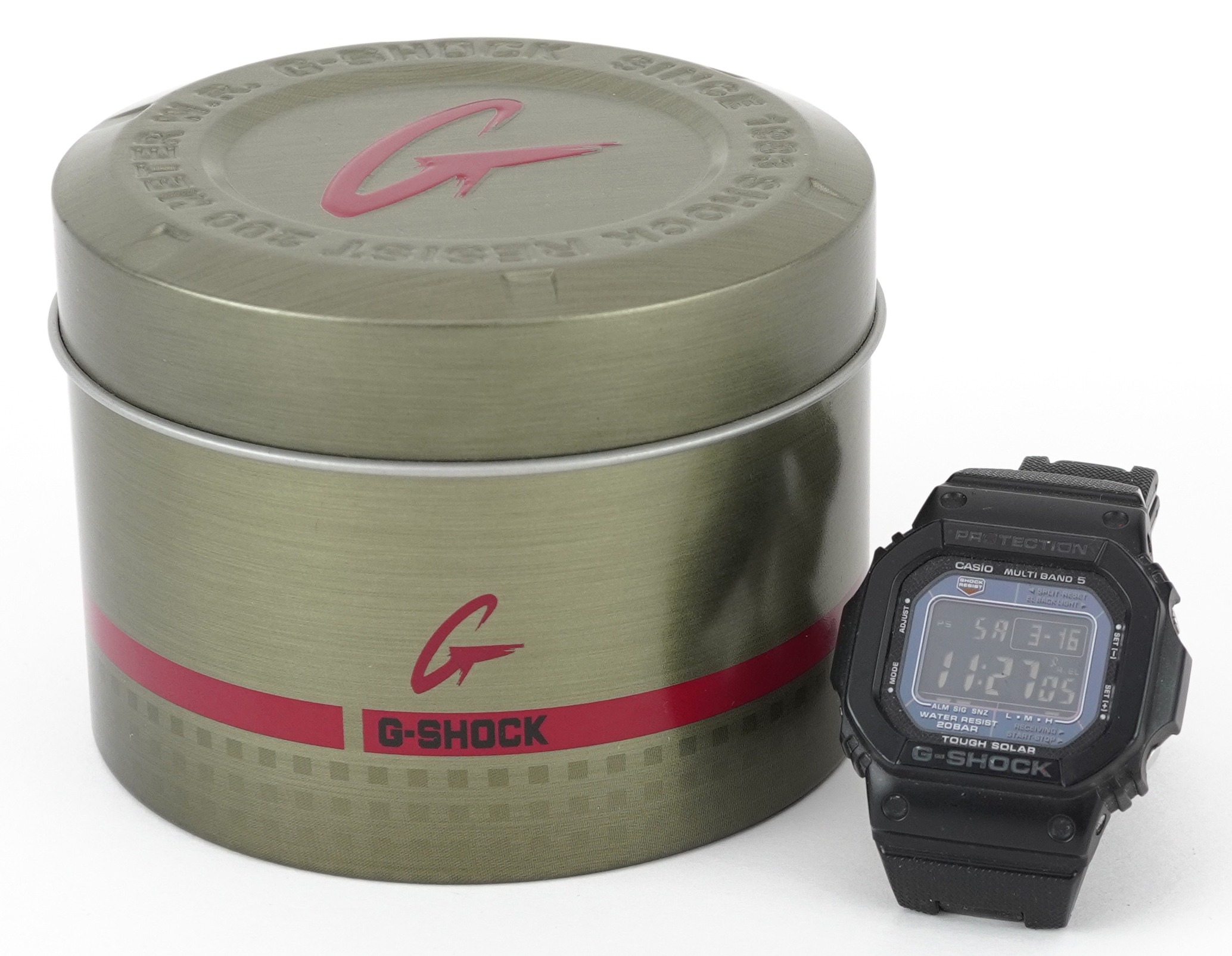 Casio, gentlemen's Casio G-Shock Multi-band 5 solar wristwatch, model 3063, with box, paperwork - Image 6 of 7