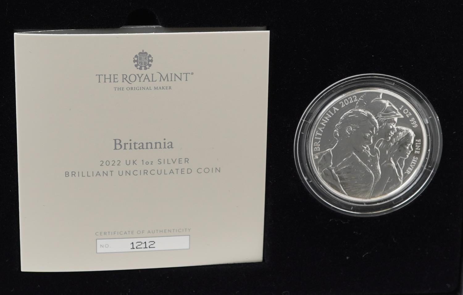 United Kingdom coinage by The Royal Mint comprising 2022 Britannia one ounce uncirculated coin, 2023 - Image 3 of 4