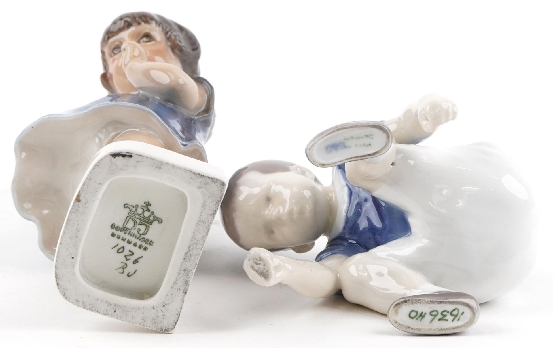 Two Danish porcelain figures including Dahl Jensen young girl and a Bing & Grondahl example of a - Image 3 of 5