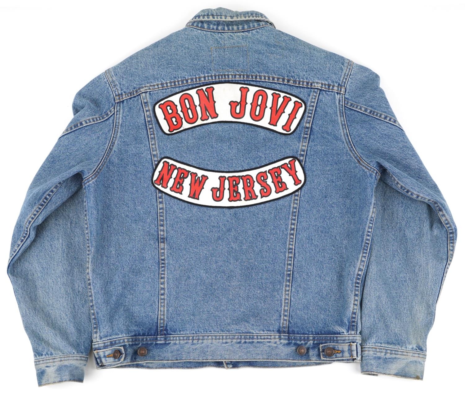 Vintage Lee denim Bon Jovi New Jersey jacket, size medium - Image 3 of 3